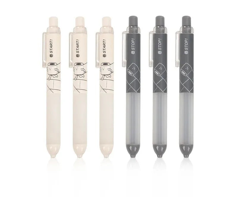 Black and white 0.5mm mechanical pencils with triangular cloud grips on a minimalist background.