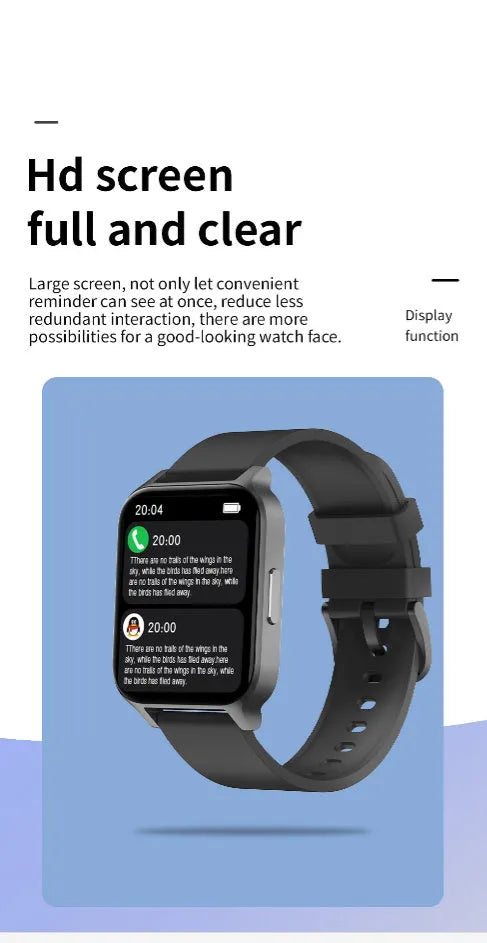 Smart watch with colour screen showing health stats, with black mesh strap on wrist.