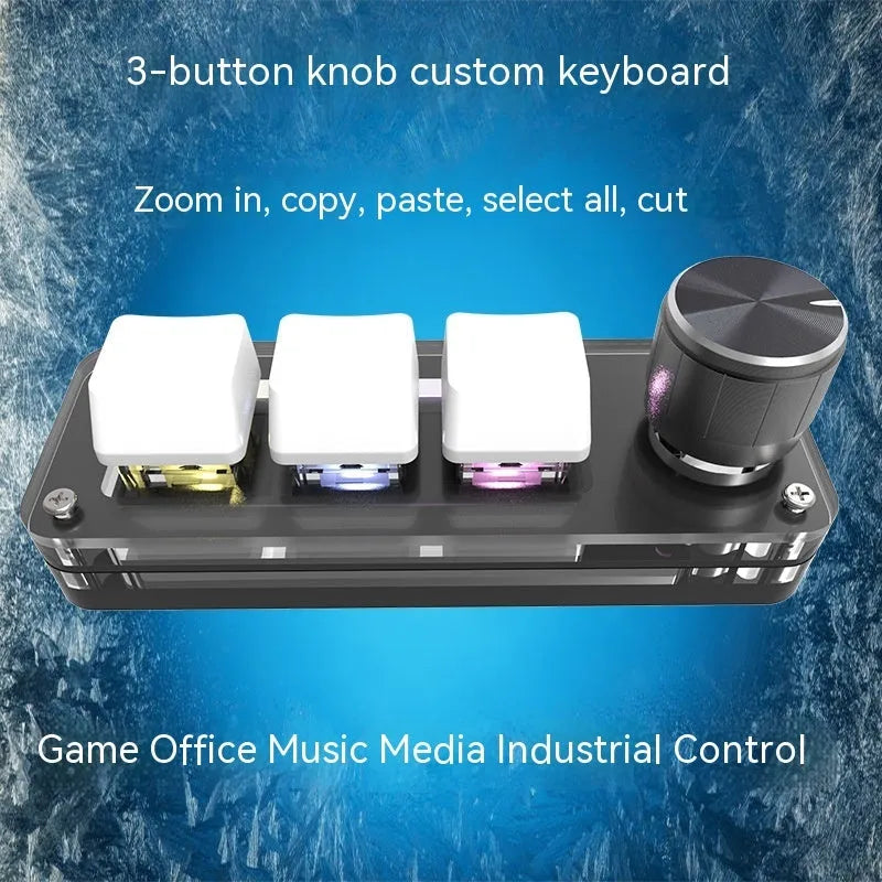 Black or white RGB backlit copy paste keypad with USB cable