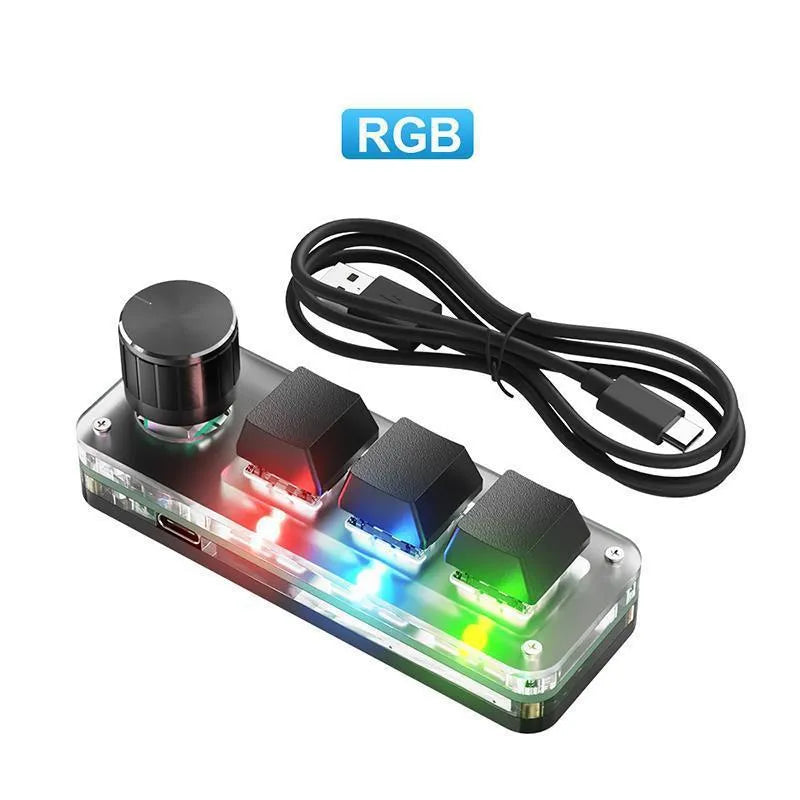 Black or white RGB backlit copy paste keypad with USB cable