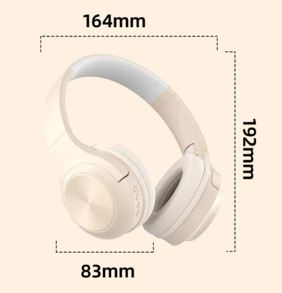 Wireless Bluetooth headset with charging bin in Ivory White colour