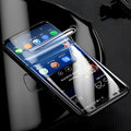 Purple Light Hydraulic Film screen protector for curved Samsung phones on packaging