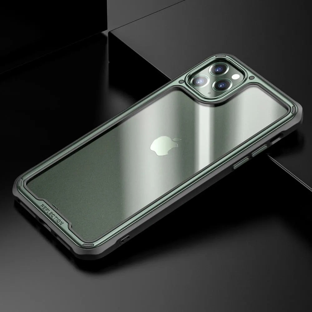 Transparent silicone phone case for iPhone 11 showing six colour options