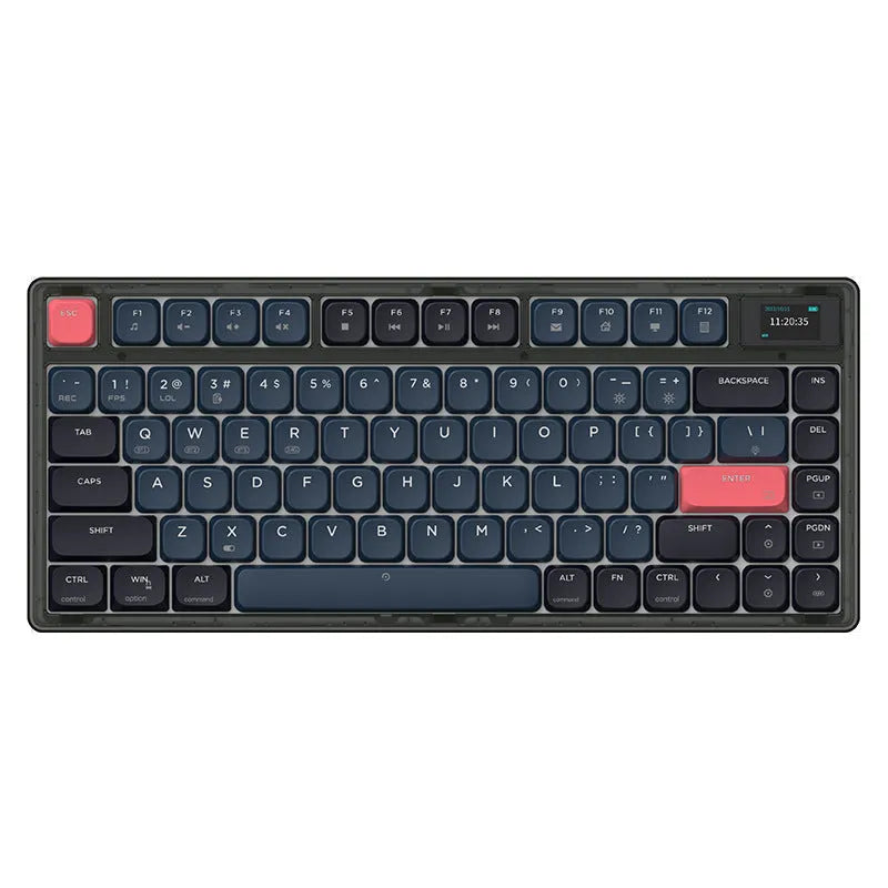 Ajazz AK832PRO three-mode mechanical keyboard in green or tea colour with RGB backlight