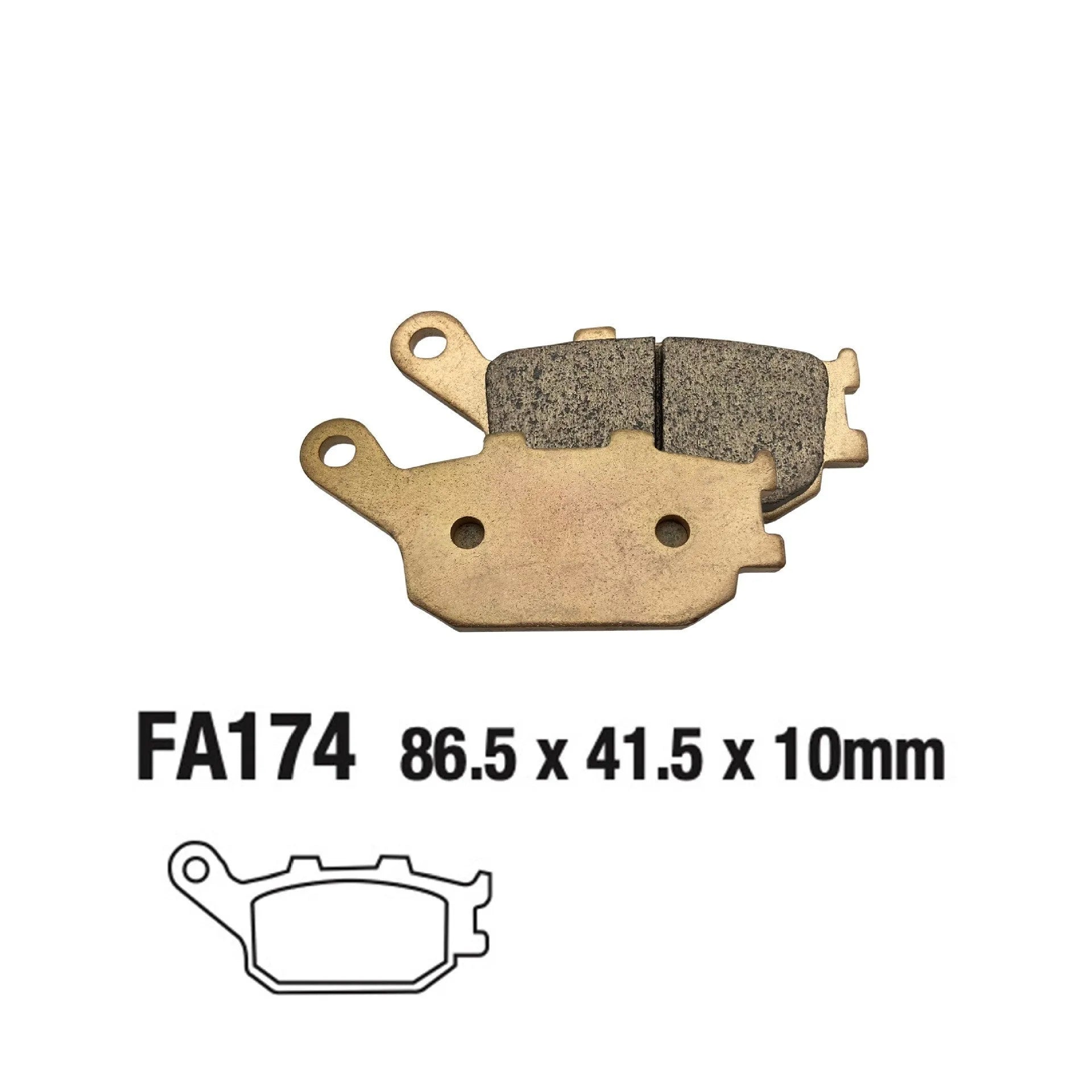 Honda CBR954RR sintered rear brake pad for CBR900RR-03 and CBR929RR models
