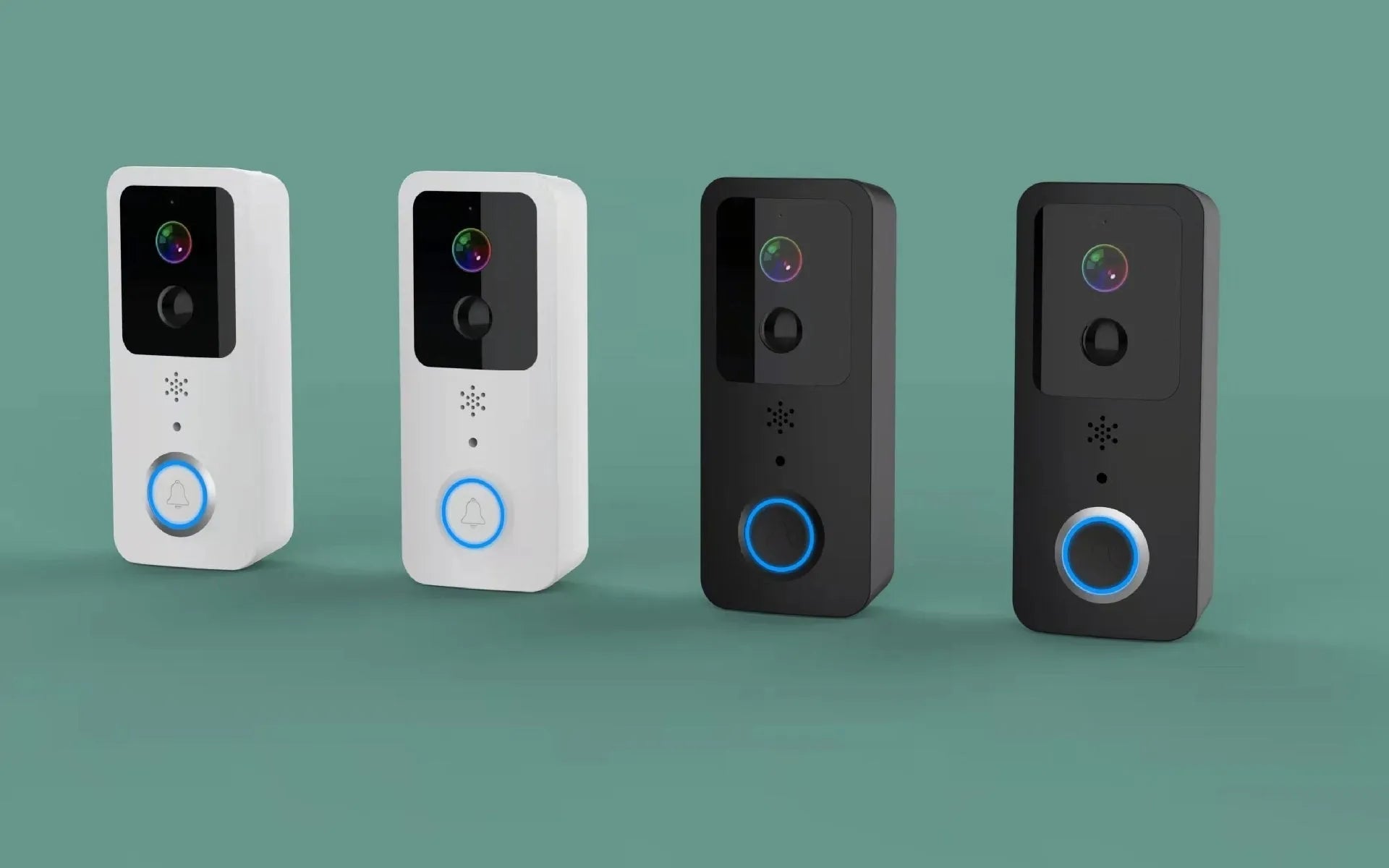 Smart home visual doorbell with HD video, wireless battery power, and smartphone notifications