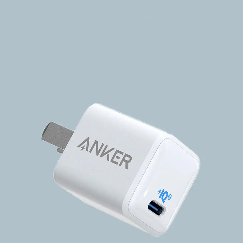 White 18W travel mobile phone charger with USB port for smartphone charging