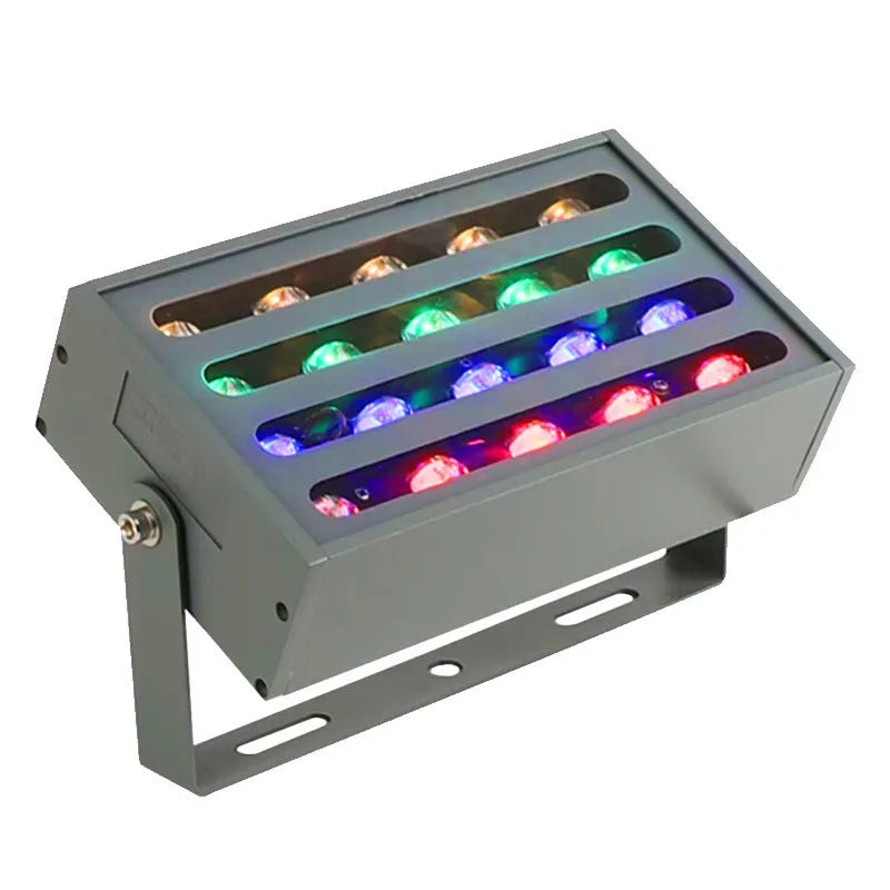 Aluminium outdoor LED rainbow tree projection spotlight with IP65 waterproof rating.