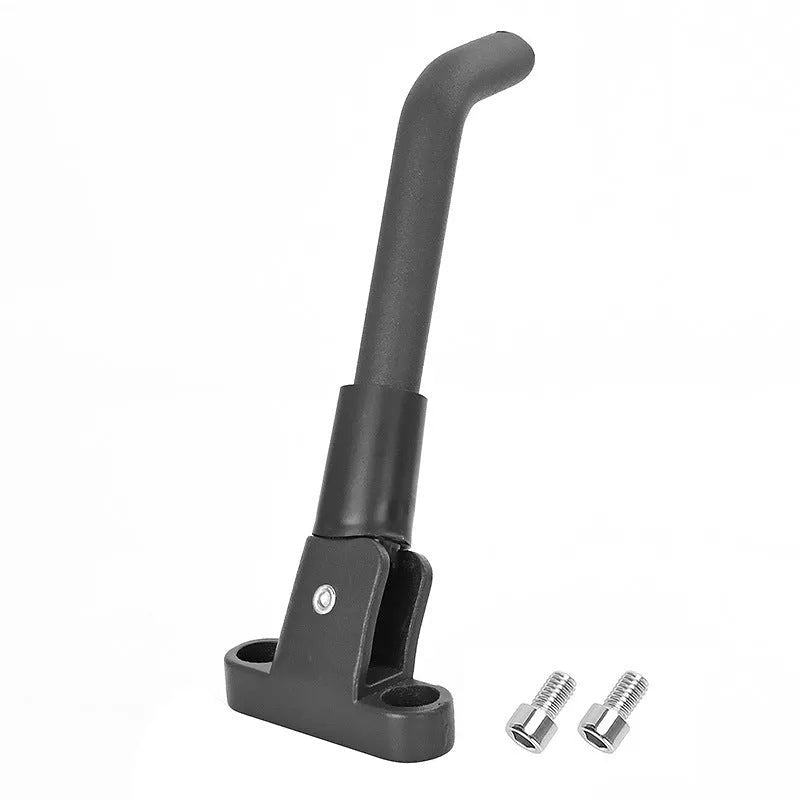 Aluminium alloy electric scooter foot brace accessory in black, white and grey colours with hex wrench