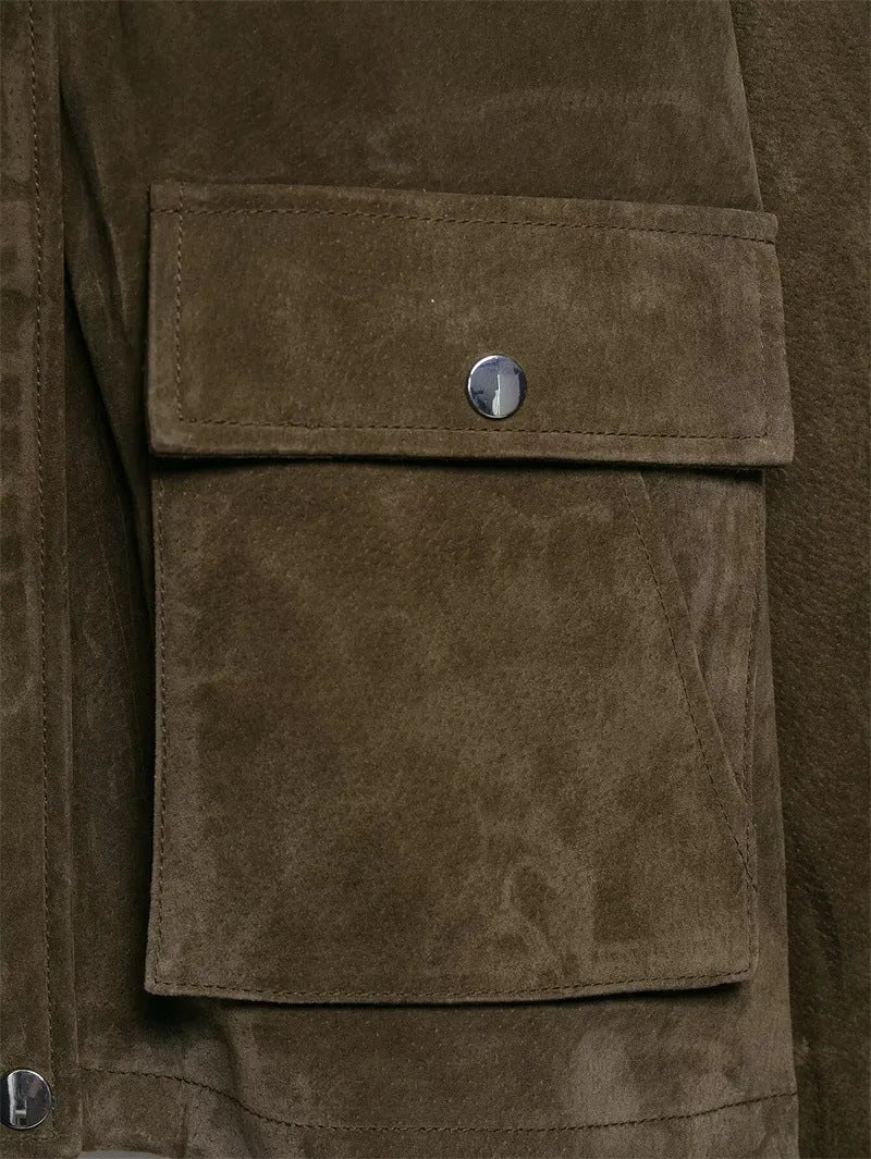 Women's casual PU jacket in regular fit and Japanese Korean style, picture colour.