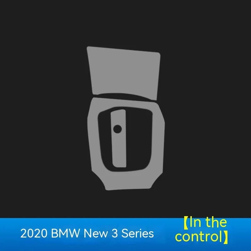 BMW 3 Series interior protective film kit with transparent TPU material for central control protection