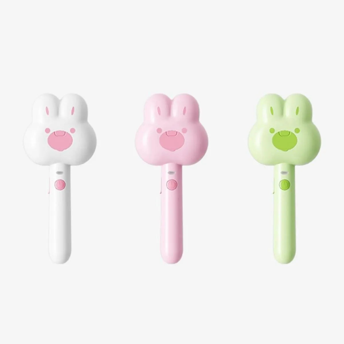 Rechargeable cat steam grooming brush with cartoon design in green, pink or white colours