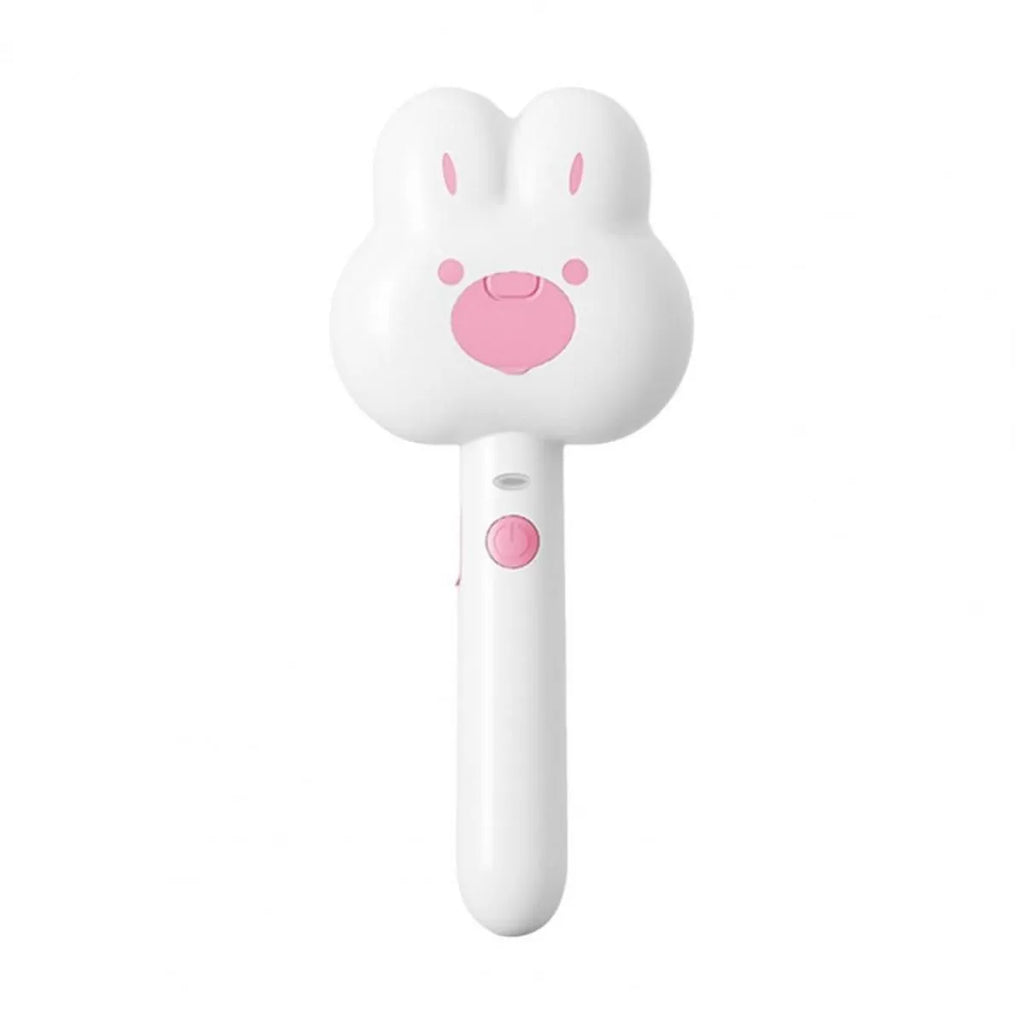 Rechargeable cat steam grooming brush with cartoon design in green, pink or white colours