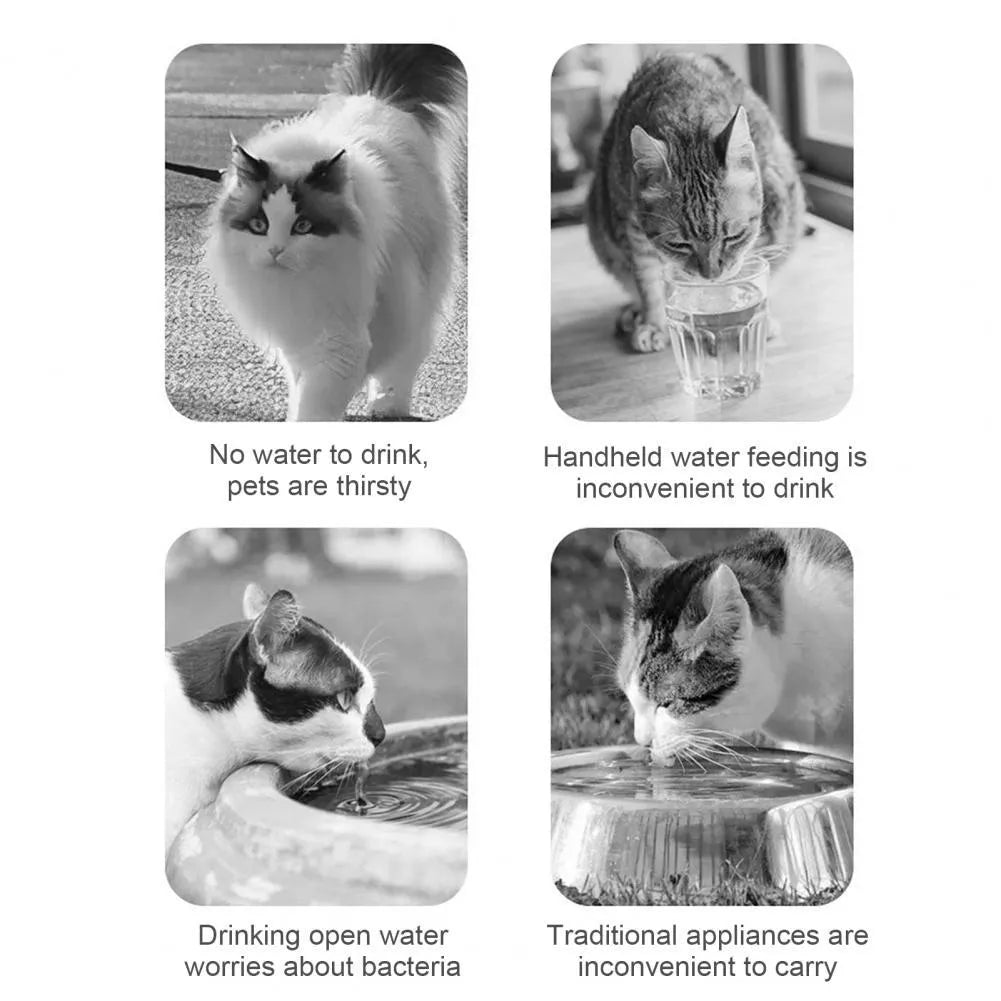 Orange and white portable pet water feeder showing water bottle and food container compartments