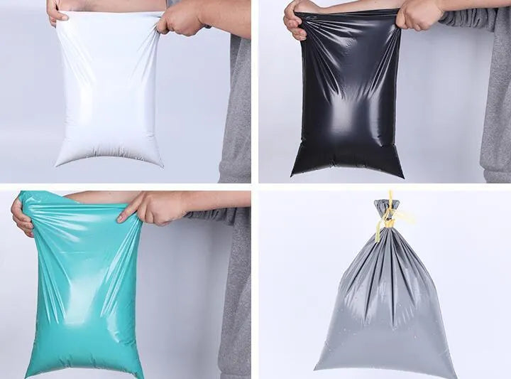 PE courier clothing bag with adhesive sealing in multiple colours and sizes