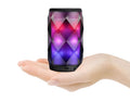 Black crystal diamond-cut Coke can shaped Bluetooth speaker with colourful LED starry sky lighting effect.