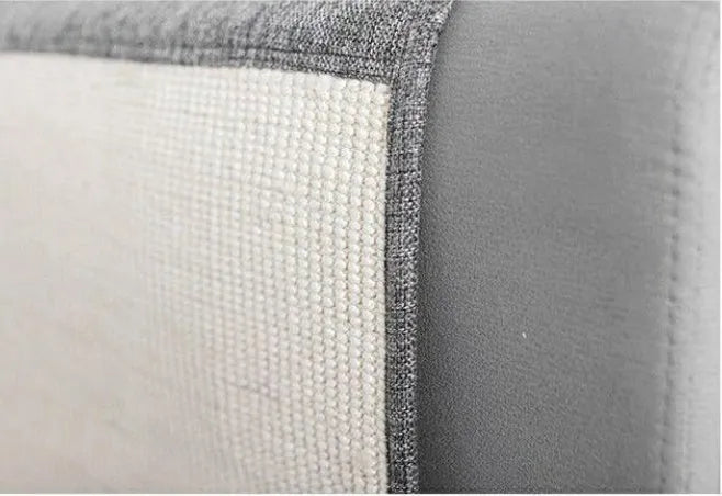 Natural sisal cat scratch mat for sofa and armrest protection, available in left and right types for handrail widths within 30cm