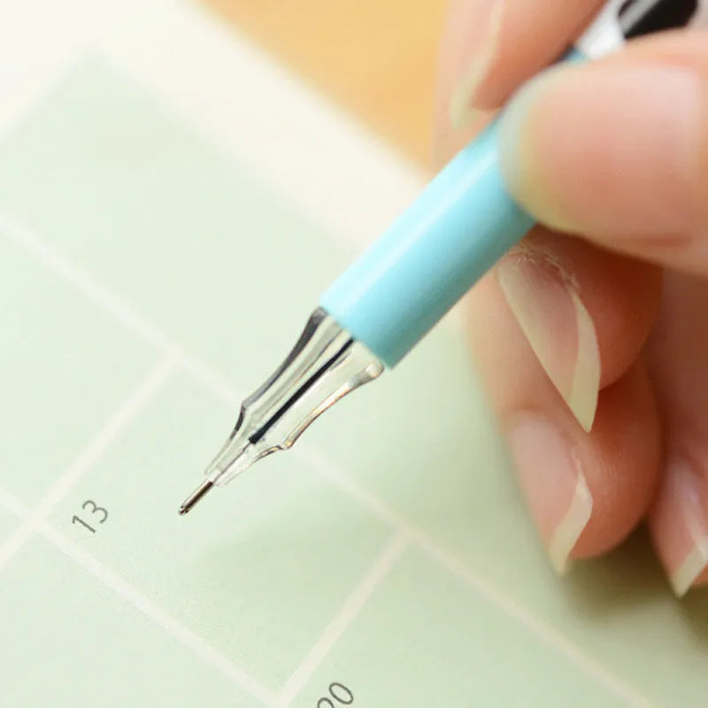 Cow-pattern gel pen set showing 12 different coloured pens with 0.38mm tips