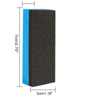 Automotive iron powder rust remover spray bottle with blue square sponge applicator