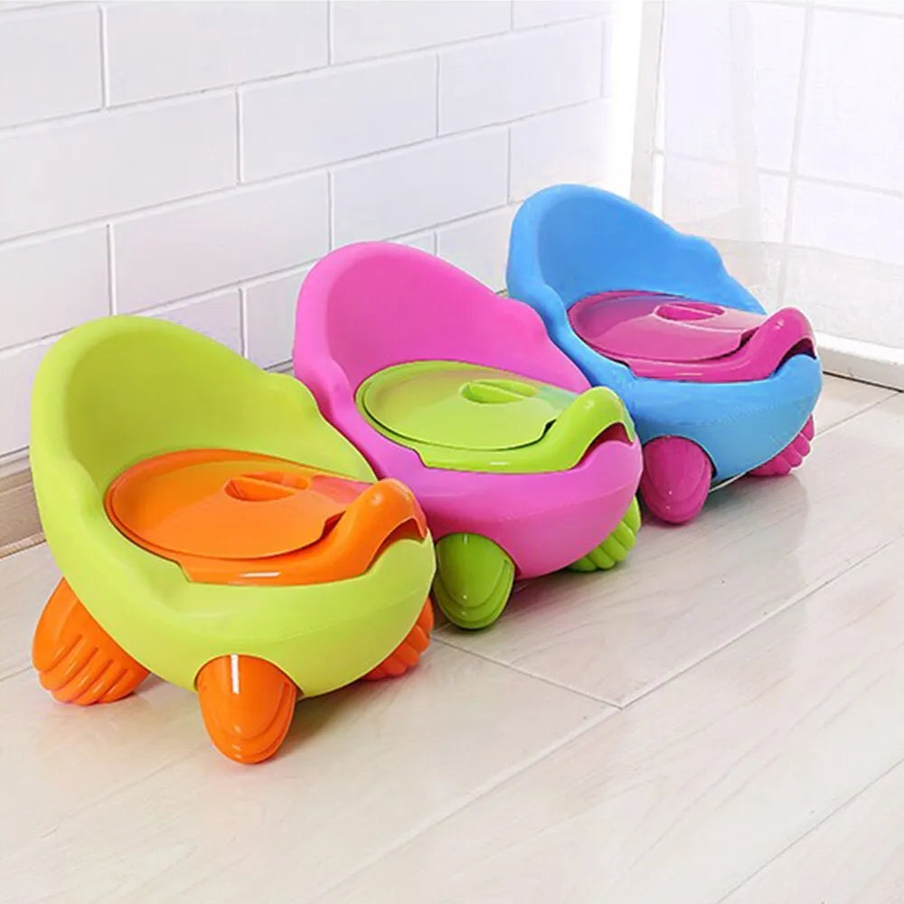 Dandan cartoon-themed baby toilet potty training seat for toddlers in assorted colours.