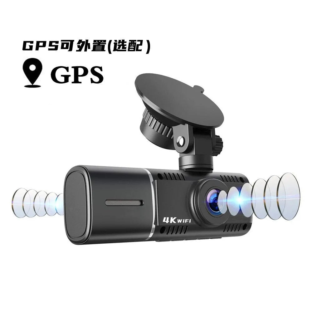 Standard black dashcam for car with front and rear recording, shown with 1.5-inch screen.