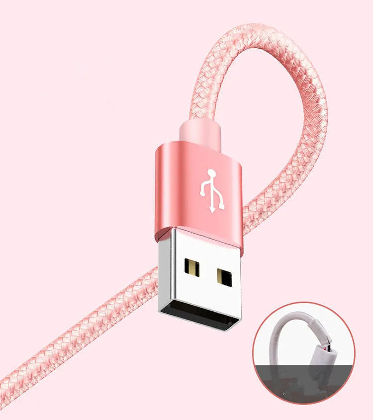 Three-in-one mobile phone charging cable with 1.2 metre length and Micro USB connector