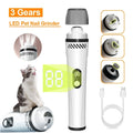 Automatic dog nail trimmer with LED display and 3-speed settings