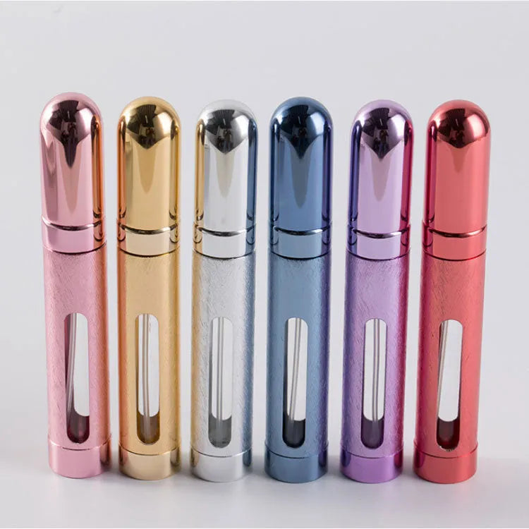 12ml aluminium portable perfume bottle with glass liner in assorted colours