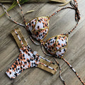 Women's bronzing bikini swimwear with padded cups in multiple colour options