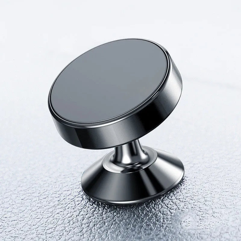 Magnetic car phone holder with aluminium alloy construction in black colour
