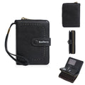 Women's PU zipper coin purse wallet with integrated card storage in multiple colours