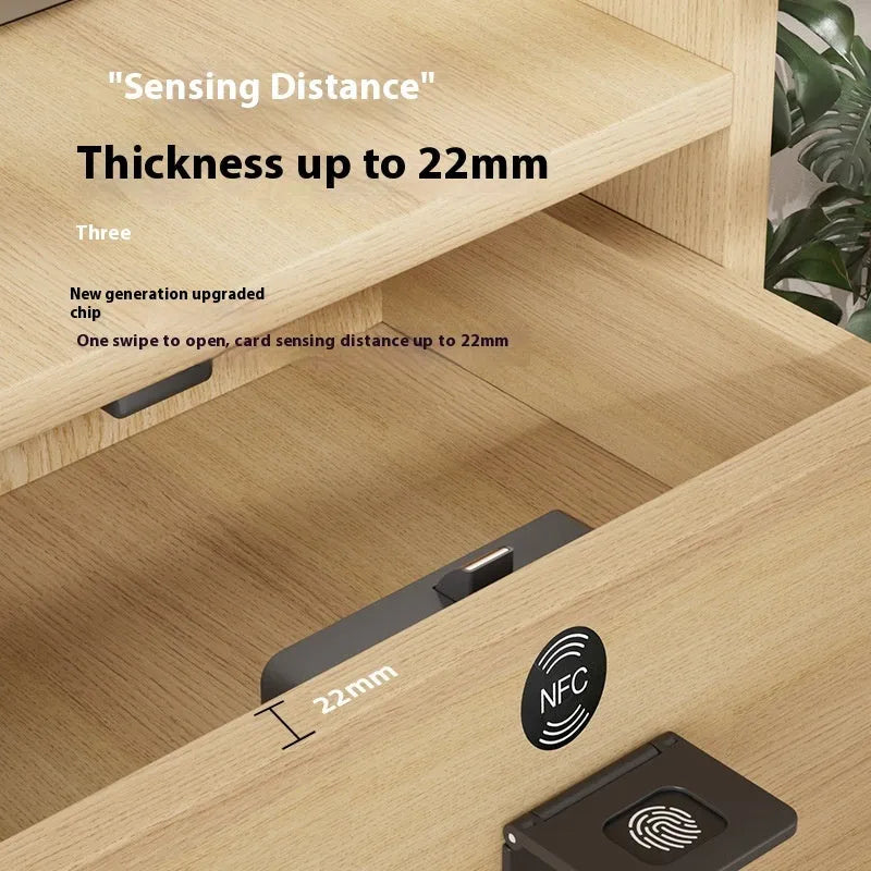 F079 punch free drawer lock with key and removable card electronics lock