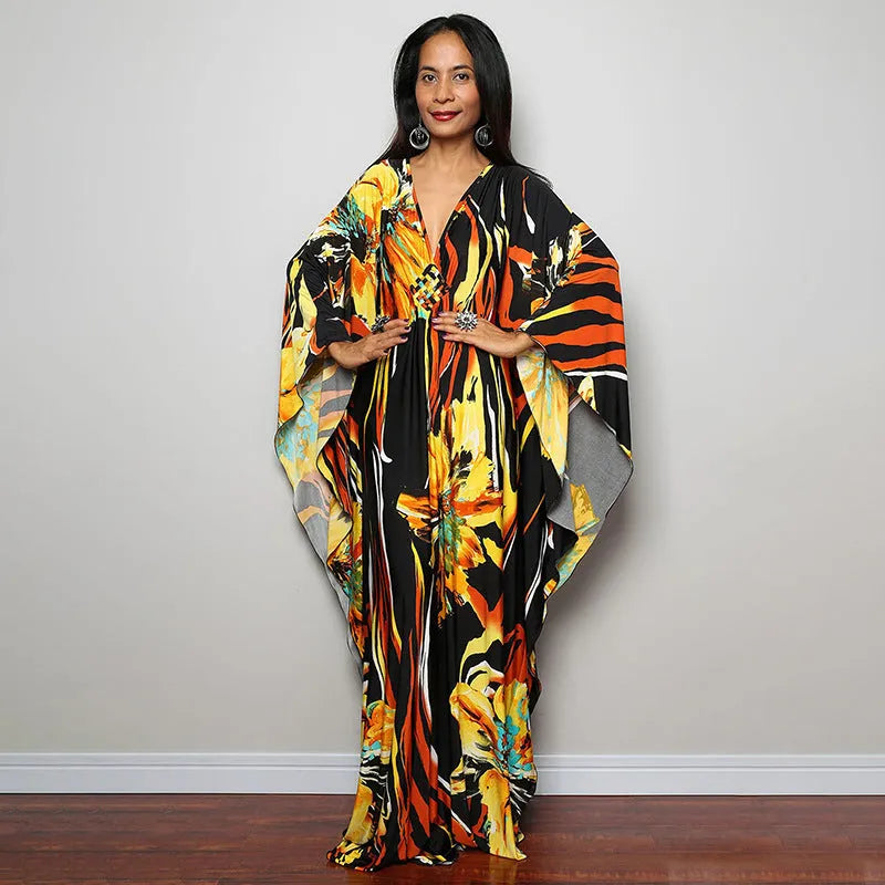 Women's loose sun protection robe bikini cover up for swimming in six colour patterns