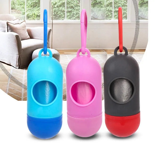 22.5 x 30 cm dog waste bags in six colour options including black, blue, green, pink, red, and purple