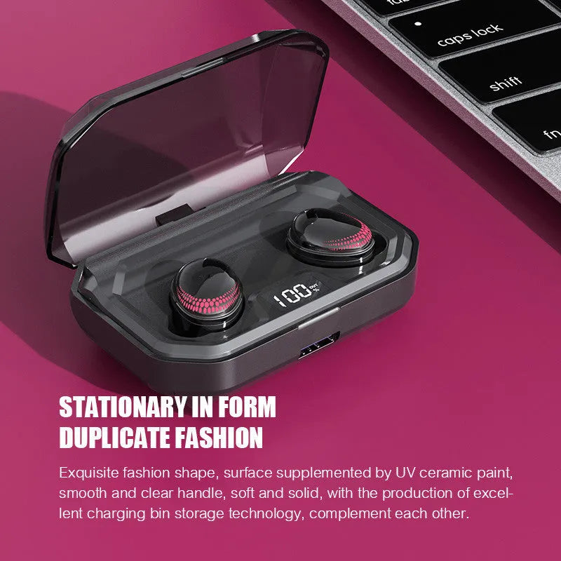 Black X10 Bluetooth wireless earbuds and charging case