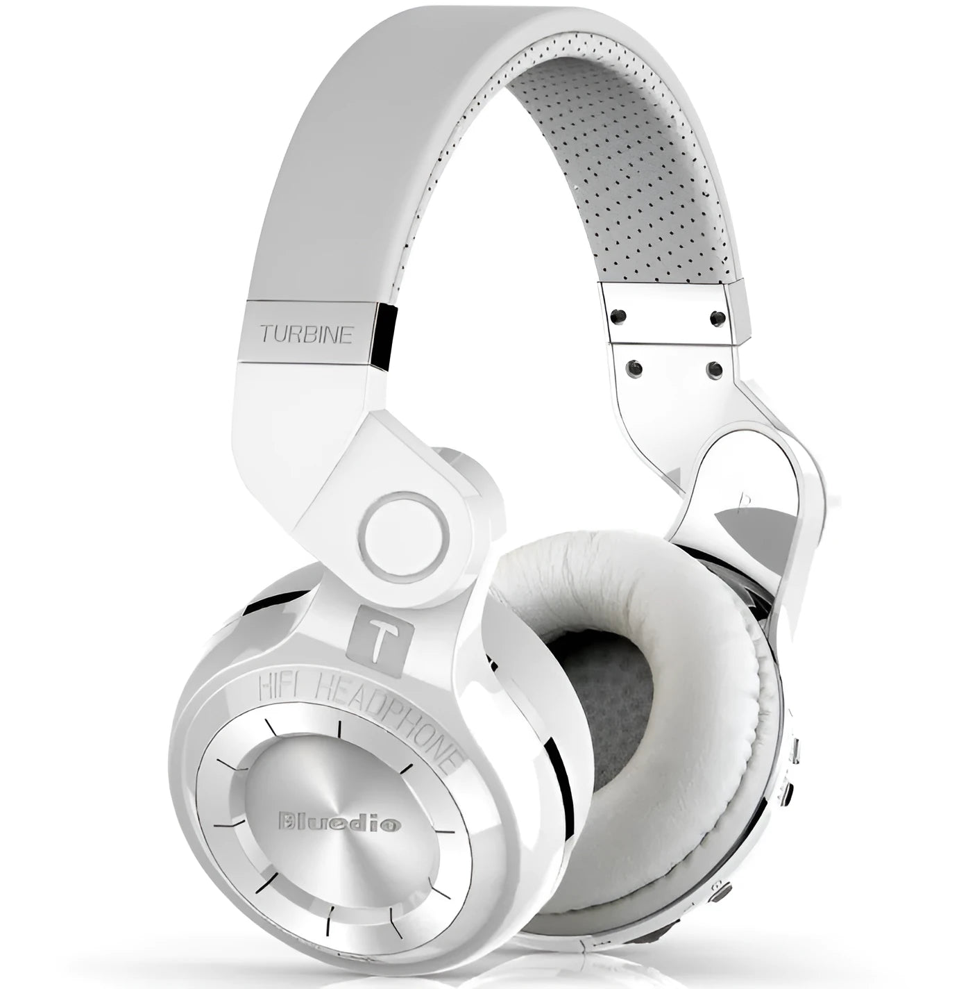 Blue String T2 Smart Edition Bluetooth headset with metal rotary folding design and turbine cavity in black or white colour