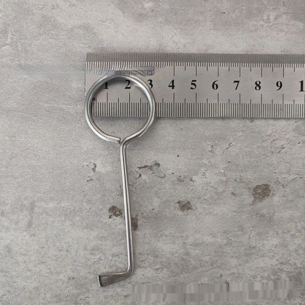 Two alloy wrench tools from portable maintenance set on plain background