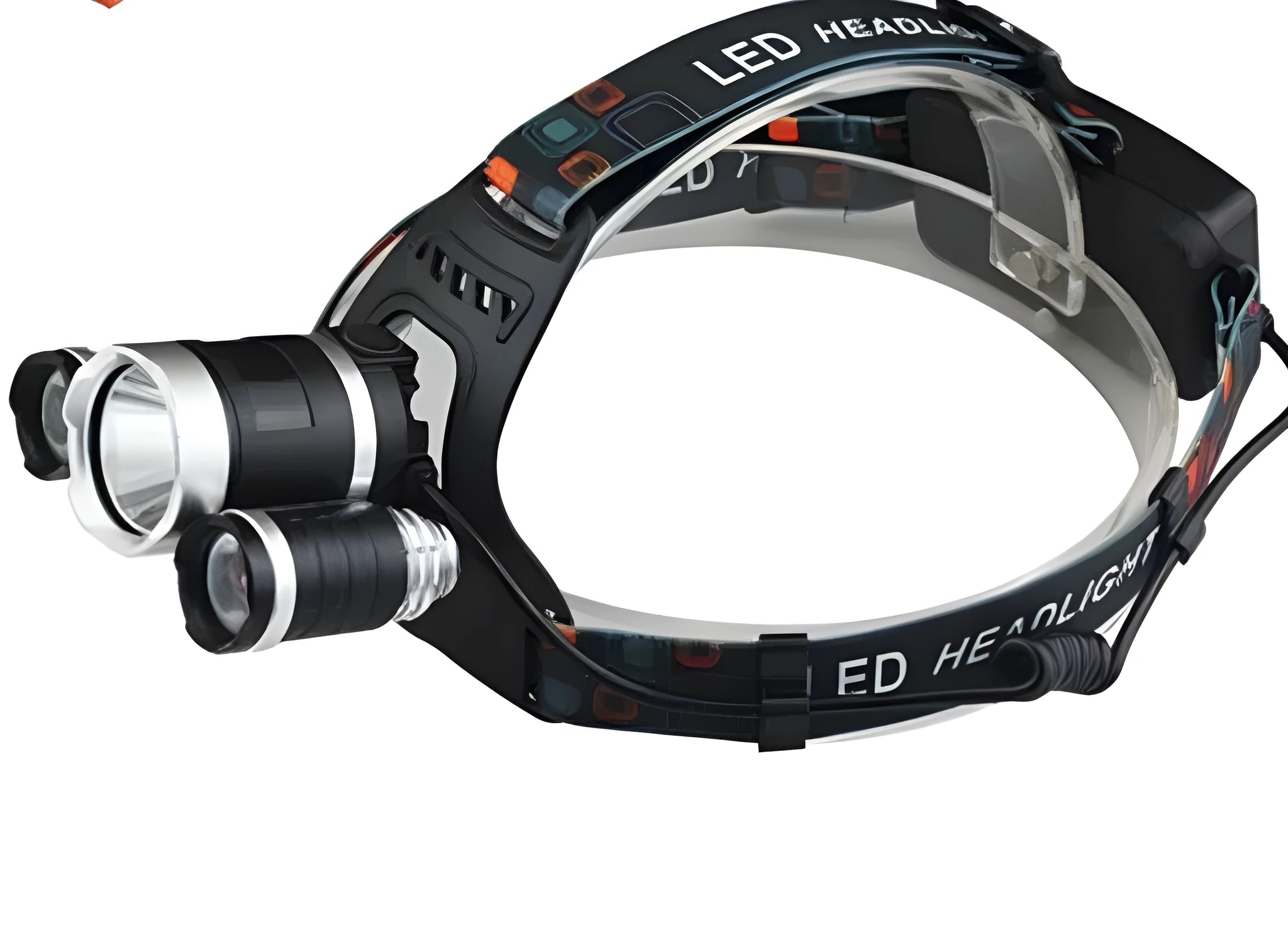 Aluminium alloy rechargeable headlamp with adjustable strap and 6000 lumen LED light