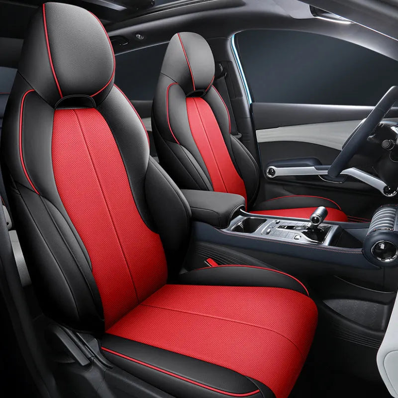 BYD Yuan PLUS car cushion cover in multiple colour options including green, grey, black, blue, and red
