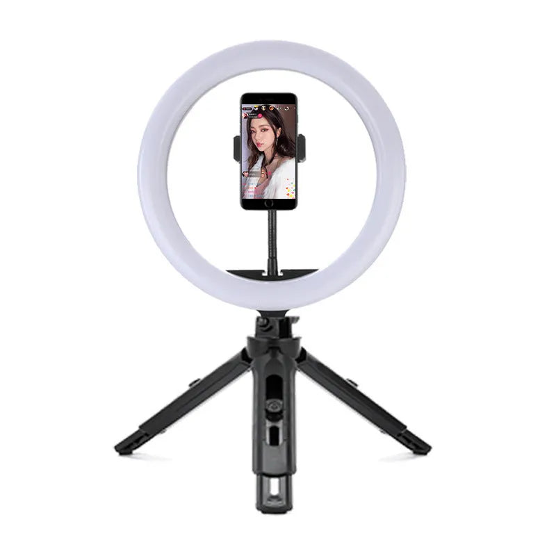 10-inch smartphone ring light with metal stand bracket for selfie photography