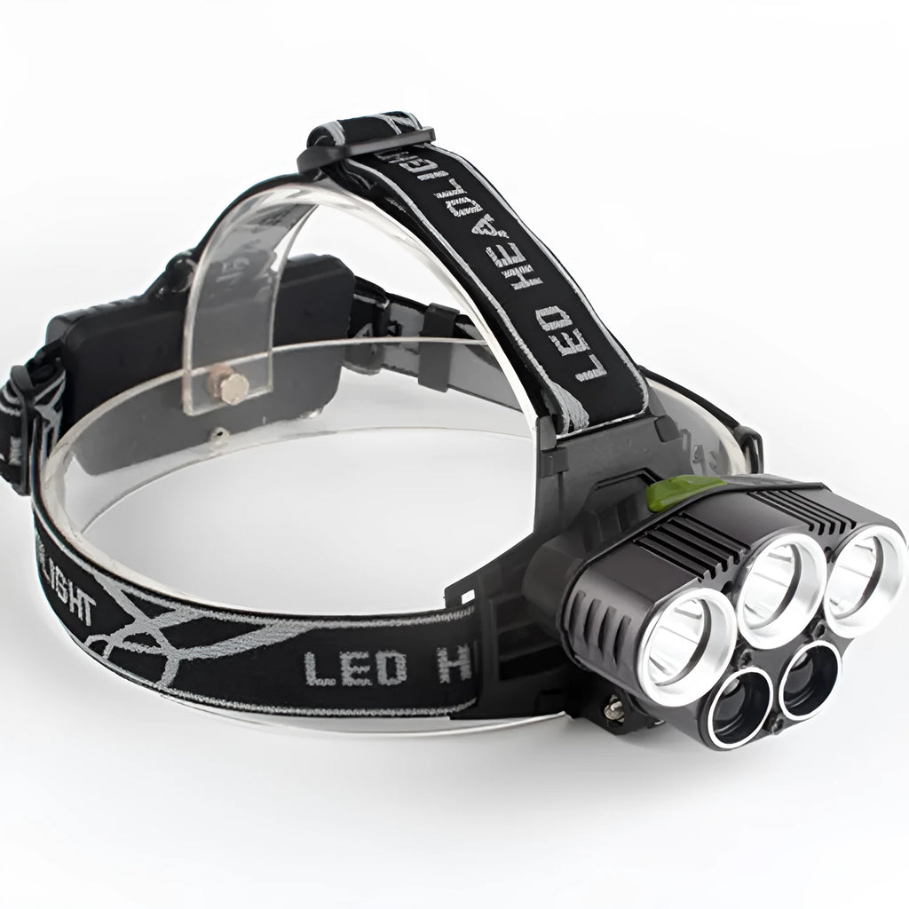 Fixed focus LED head torch for outdoor camping with waterproof design