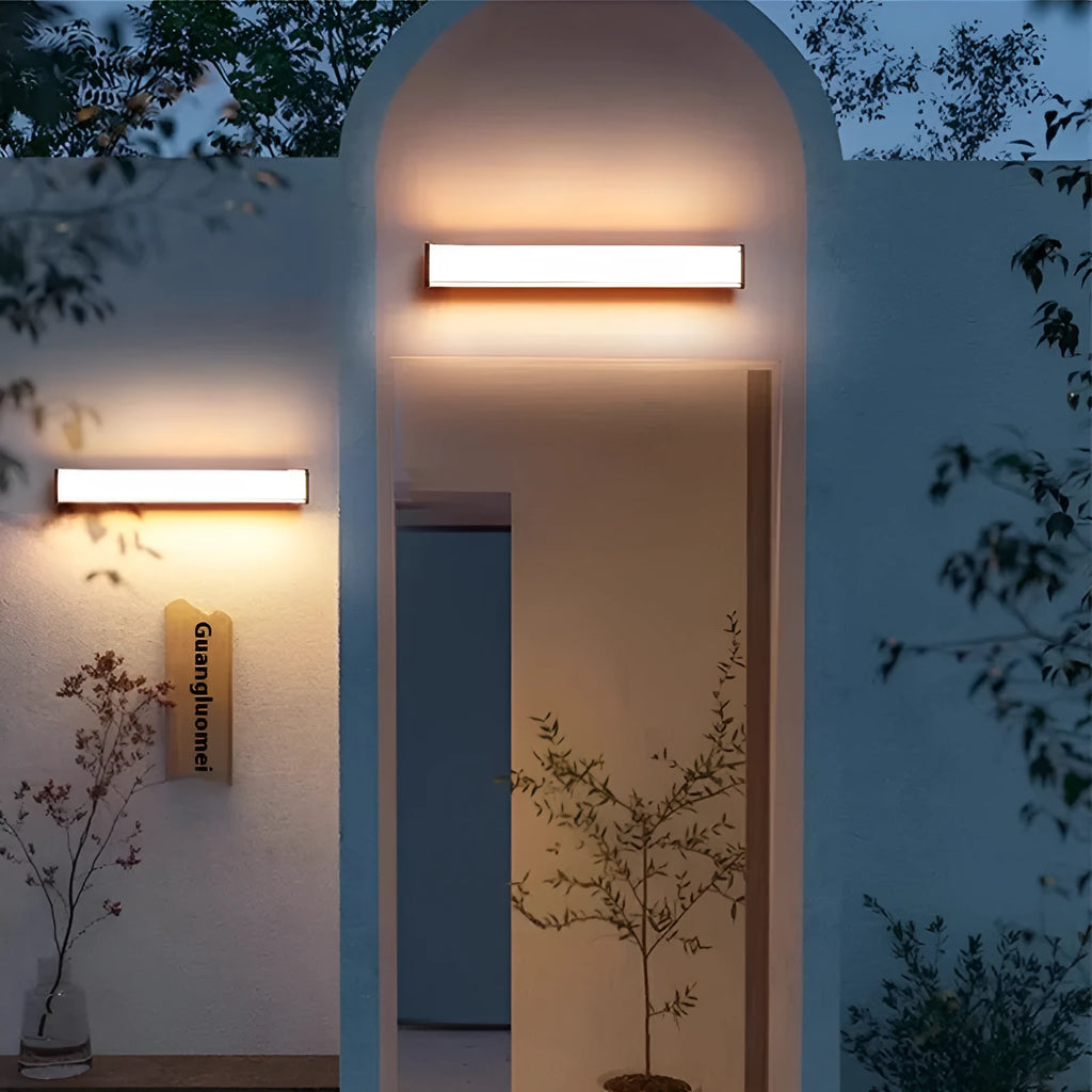Modern outdoor wall lamp for courtyard, villa or hotel entrance lighting in simple design