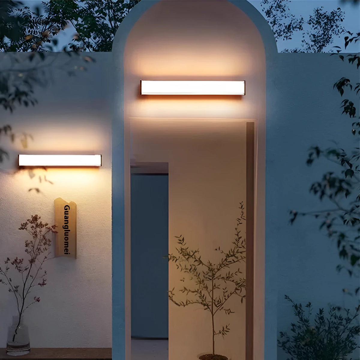 Modern outdoor wall lamp for courtyard, villa or hotel entrance lighting in simple design
