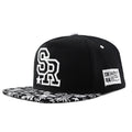 Cotton baseball cap with embroidered letters in adjustable dome crown style