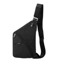 Men's solid colour Oxford cloth chest bag with shoulder strap for urban daily wear