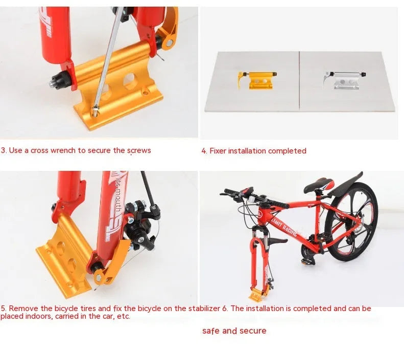 Silver metal bicycle front fork quick release fixing clip for accessory mounting