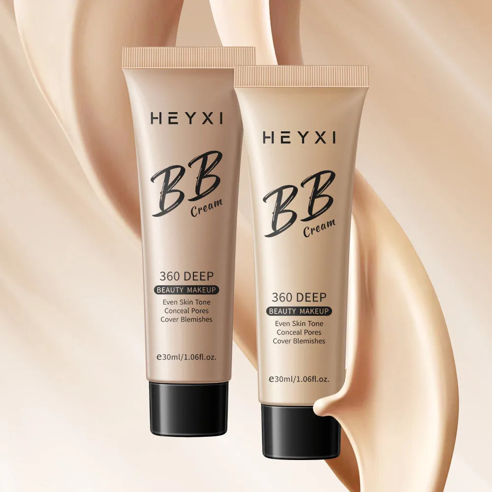 Waterproof BB cream with SPF protection in four shade options 01, 02, 03, 04
