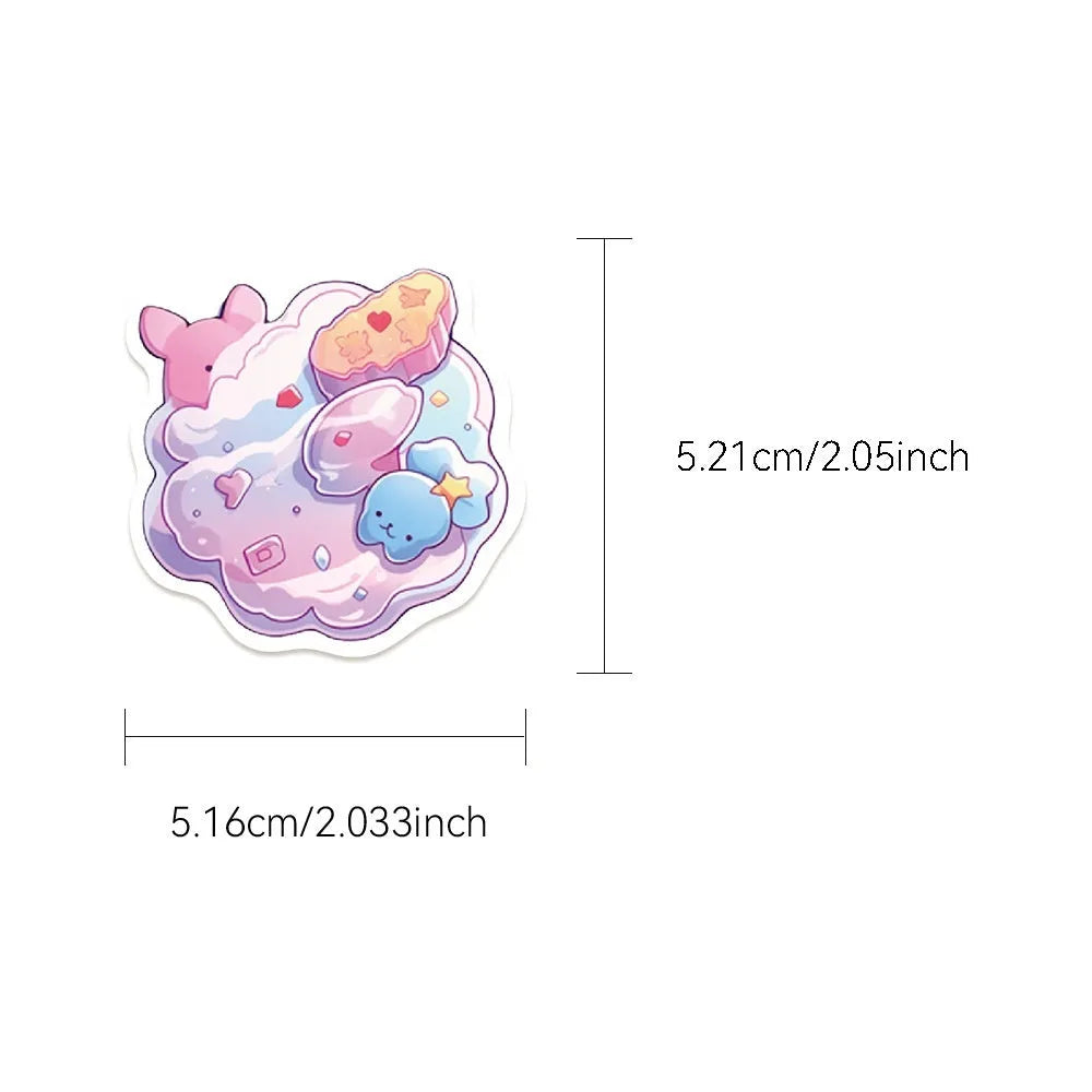 Fresh candy small object decorative waterproof stickers in 4-7cm sizes for hand account decoration