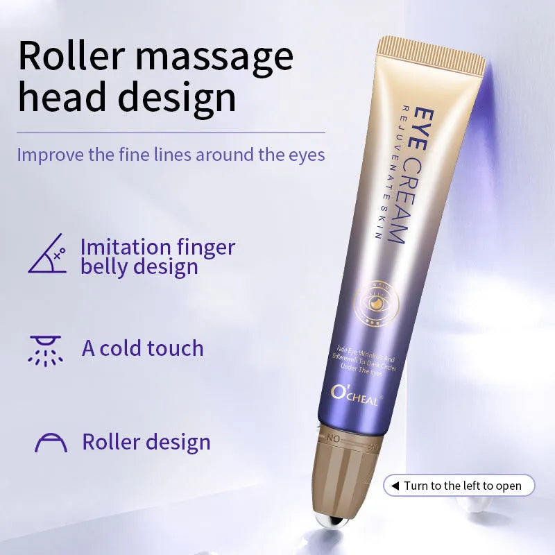 Ball eye cream in packaging for dark circle treatment and concealer softening