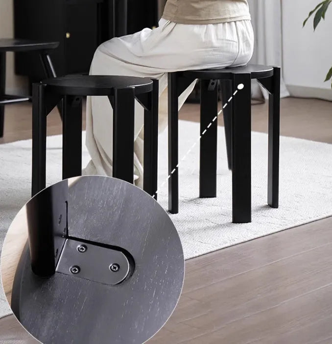 Stackable iron dining stool in modern simple style with graphic customisation option
